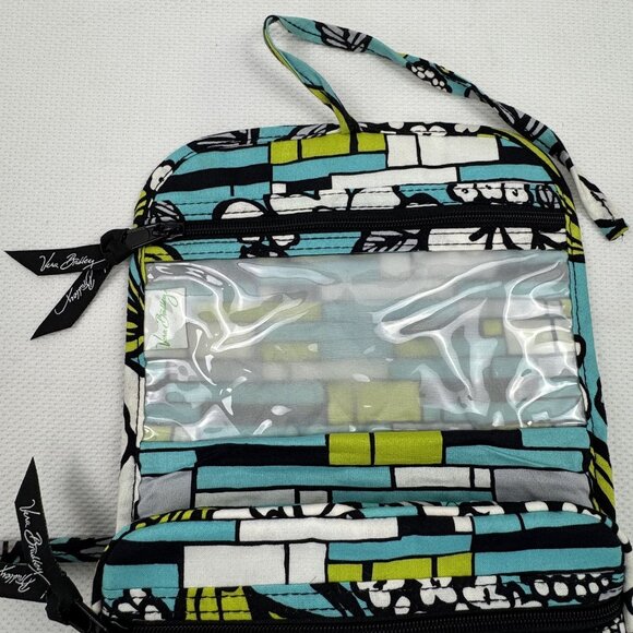 Vera Bradley Island Blooms Hanging Travel Organizer Tri-Fold Blue Floral Retired - Picture 5 of 9